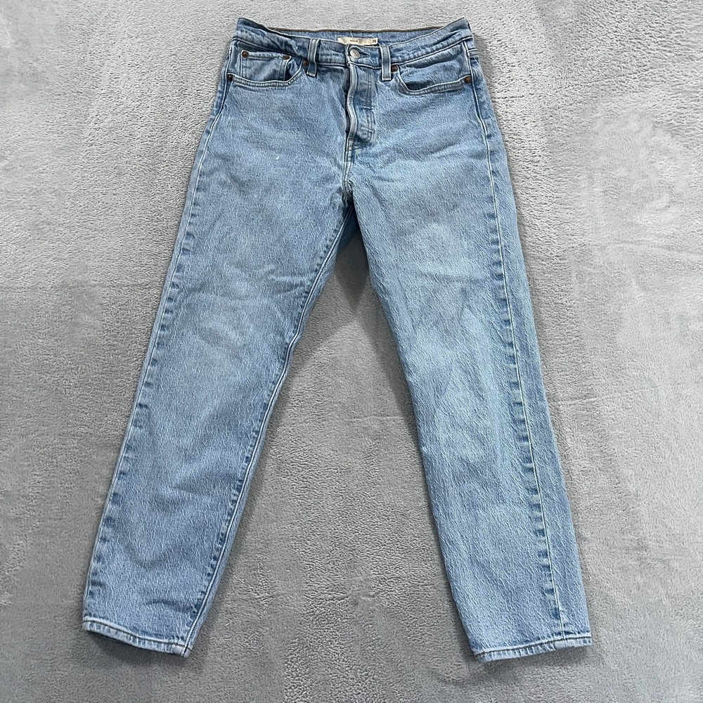 Levis Jeans Womens 29 Big E Premium Wedgie Straight High Rise Button Fly Y2K